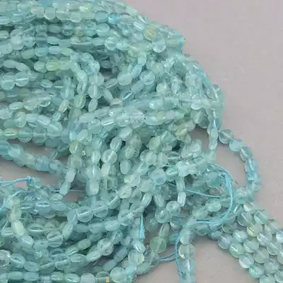 🏷️️ Намистини Кварц 37 см на нитці (натуральне каміння, без застібки) грановані F-83026