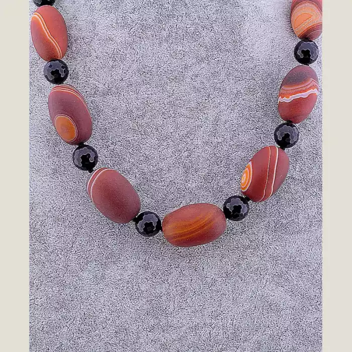 🏷️️ Намисто Сердолік, Агат 53 см ss_65034