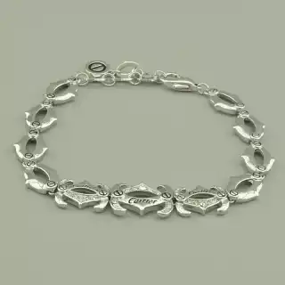 Браслет з карабіном Winniana Фіаніт 19 см.