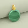 🏷️️ Кулон Малахіт 28х22мм. (позолота 18к лимонна) F-100879
