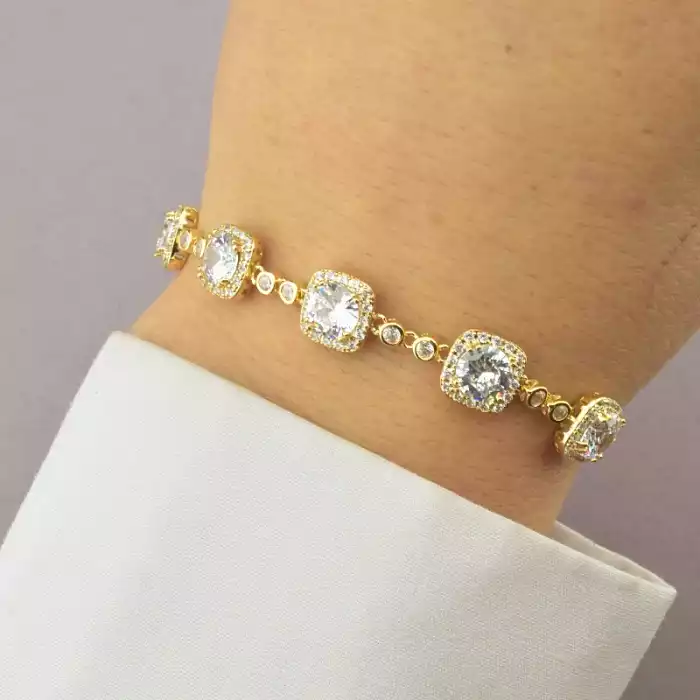 🏷️️ Браслет регульований Saiya Фіаніт 17 см (позолота 18к) ss_86102