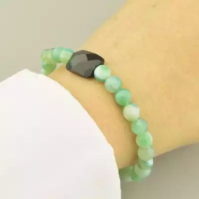 🏷️️ Браслет резинка Агат 17 см. F-101990