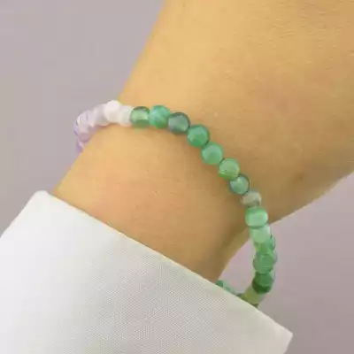 🏷️️ Браслет резинка Агат, Аметист 18 см. F-94698