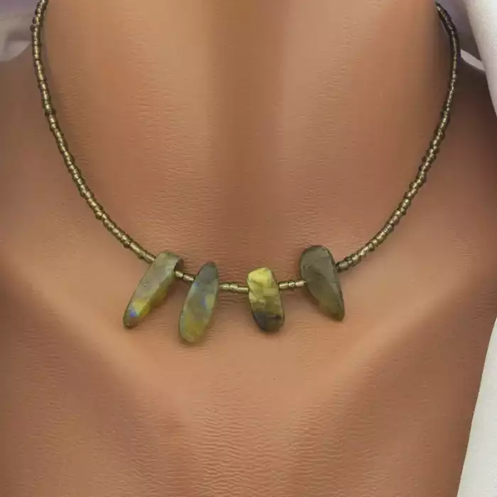 🏷️️ Підвіска Лабрадор, Бісер 36 см (сталь) ss_102490