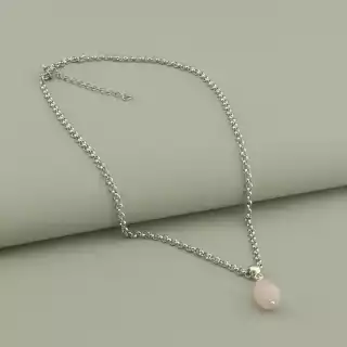 Підвіска Рожевий кварц 39 см.