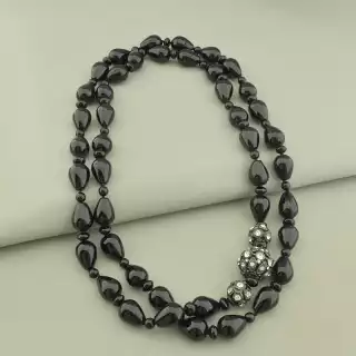 Намисто Агат, Фіаніт 110 см.