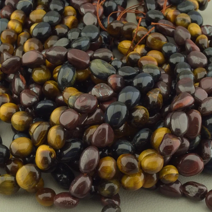 🏷️️ Нитка Тигрове око, Бичаче око, Соколине око 40 см. (без застібки) ss_103430