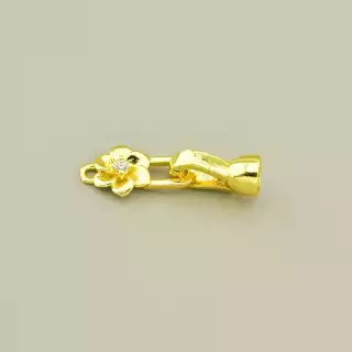 Застібка Фіаніт 25х5мм. (позолота 18к лимонна)