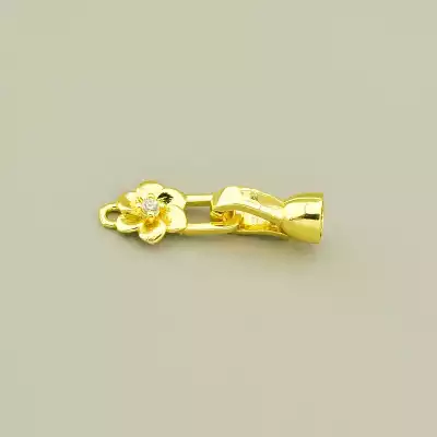 Застібка Фіаніт 25х5мм. (позолота 18к лимонна)