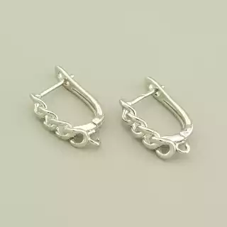 Швензи Пара 17х5мм. (родій) англійська застібка