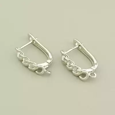 🏷️️ Швензи Пара 17х5мм. (родій) англійська застібка F-106521