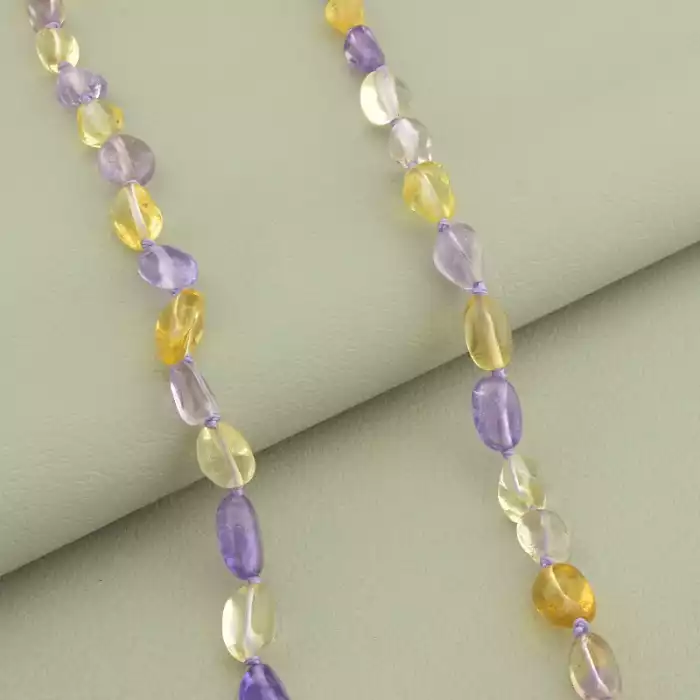 🏷️️ Намисто Аметист, Цитрін 51 см. ss_99106