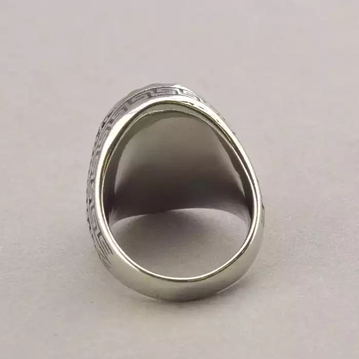 🏷️️ Перстень Stainless Steel Місячний камінь медична сталь 316L28, 9 р ss_60942