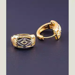 Сережки кільця Xuping (позолота/родій)