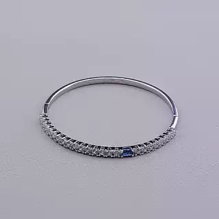 Браслет шарнірний Xuping Фіаніт 17 см (родій)