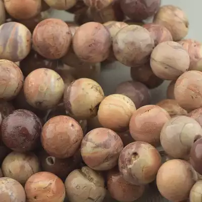 🏷️️ Намистини Яшма 39 см 12 мм (натуральне каміння, без застібки) F-73711