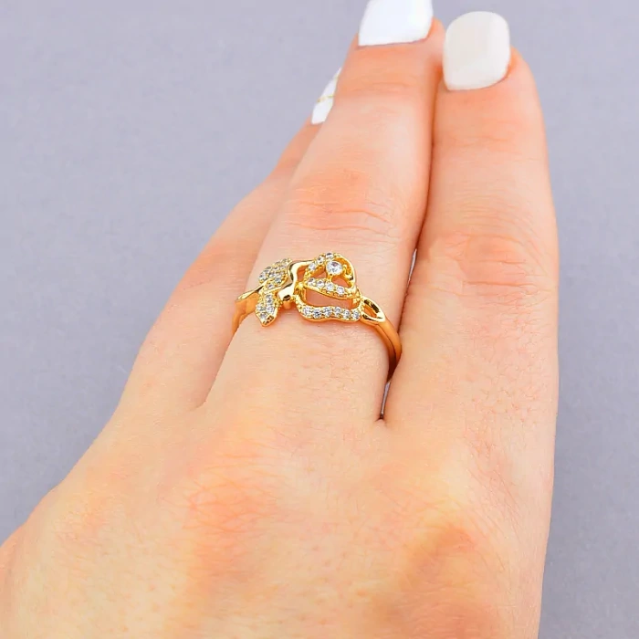 🏷️️ Каблучка Xuping Фіаніт (позолота 18к) ss_84505