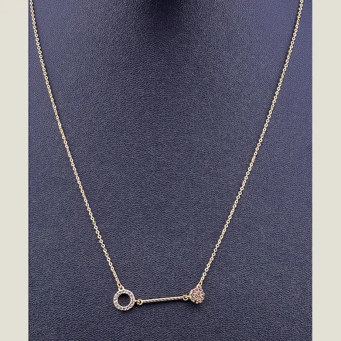 🏷️️ Підвіска Xuping Фіаніт 50 см (позолота 18к) ss_75962