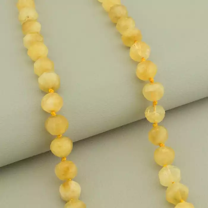 🏷️️ Намисто Цитрін 48 см. (срібло 925 проба) ss_101391