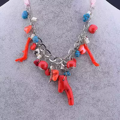 🏷️️ Підвіска Корал, Бірюза 60 см (сталь) F-78835