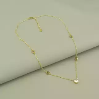 Підвіска Xuping Фіаніт 48 см (позолота 18к лимонна)