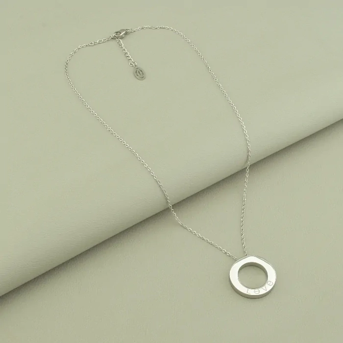 Підвіска 'Stainless Steel' Фіаніт 40 см. (родій) ss_103745 ss_103745