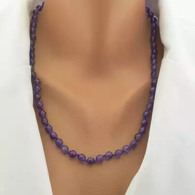 🏷️️ Намисто аметист (срібло 925, 52 см, карабін) F-104689