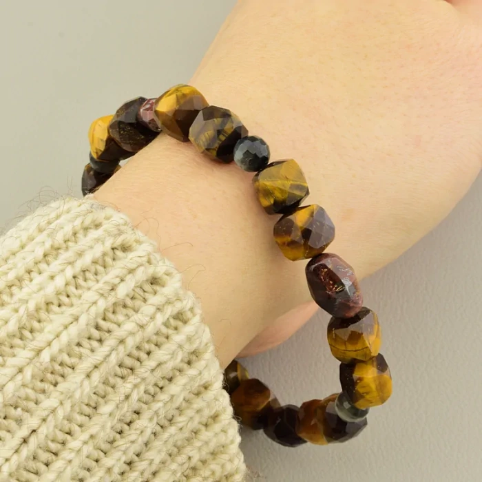 🏷️️ Браслет Бичаче око (19 см, в формі грані, без замка, резинка) ss_104889