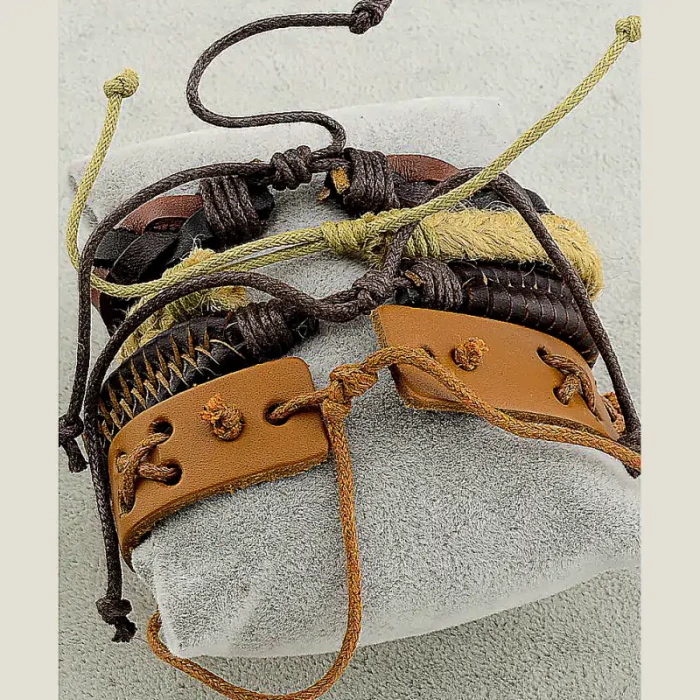 🏷️️ Браслет шамбала екошкіра 17 см ss_30191