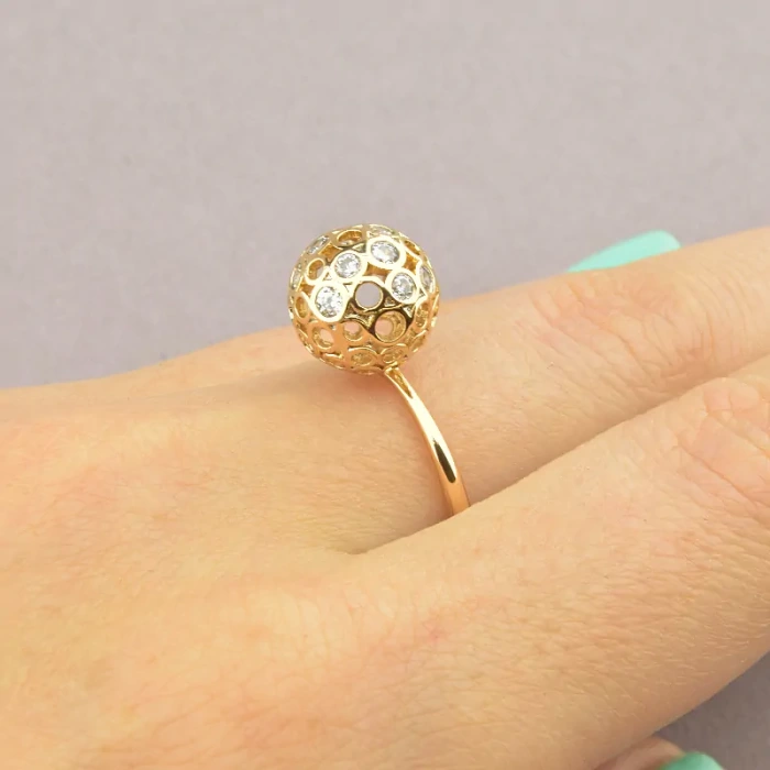 🏷️️ Каблучка Xuping Фіаніт (позолота 18к) ss_90192