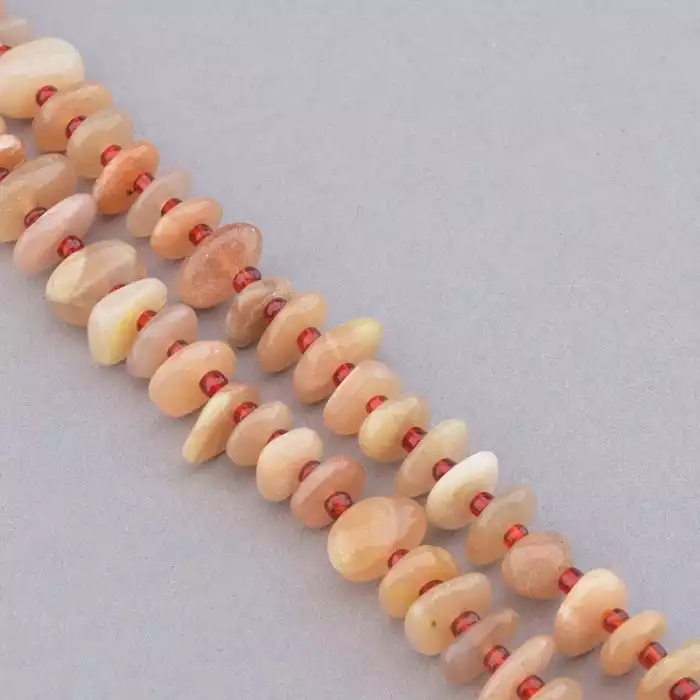 🏷️️ Намистини Сонячний камінь 39 см. на нитці (натуральне каміння, без застібки) ss_90435