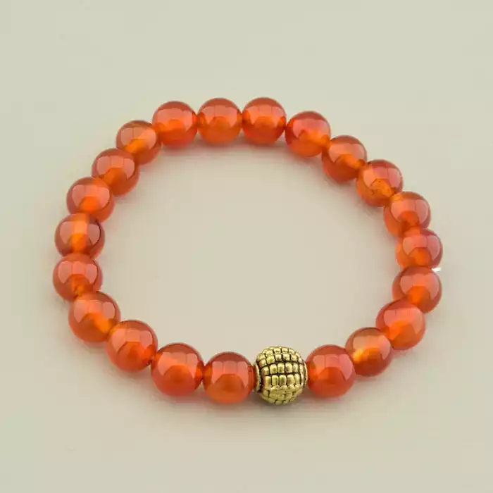 🏷️️ Браслет на резинці Сердолік 17 см F-105607