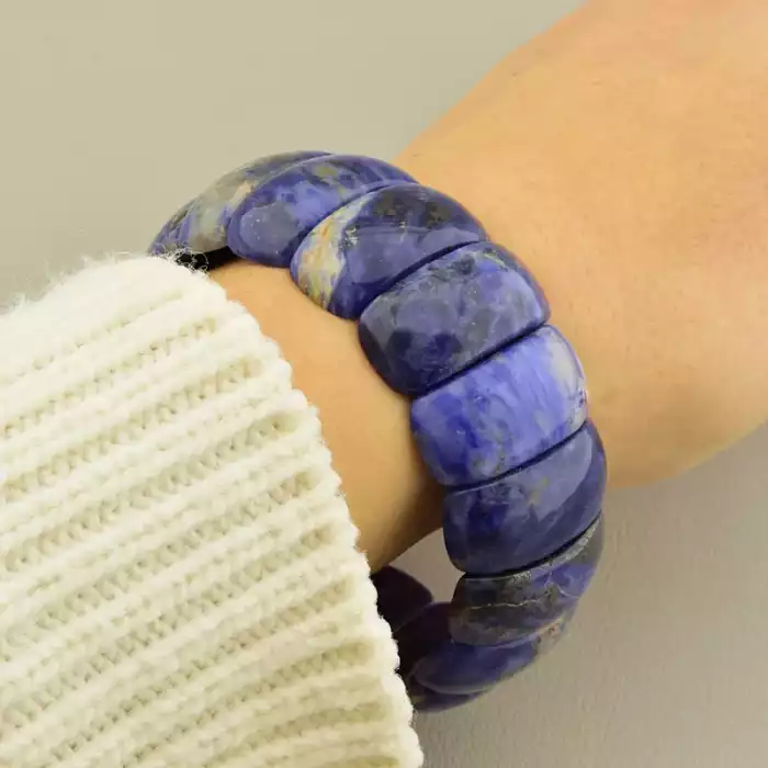 🏷️️ Браслет на резинці Содаліт 19 см F-106007