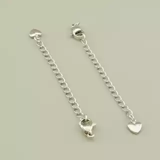 Застібка карабін 10х5мм. (родій)