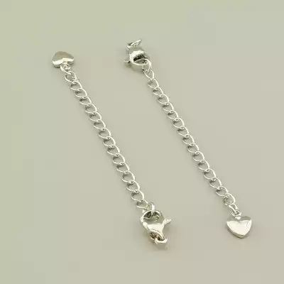 Застібка карабін 10х5мм. (родій)