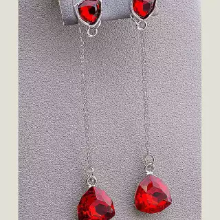 Сережки пусети Juleeze Фіаніт (родій)