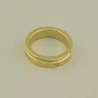 Каблучка медична сталь Xuping Фіаніт (позолота лимонна 18к)