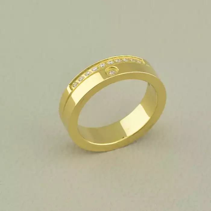 🏷️️ Каблучка медична сталь Xuping Фіаніт (позолота лимонна 18к) ss_100042