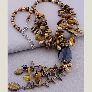 Намисто Тигрове око 48 см