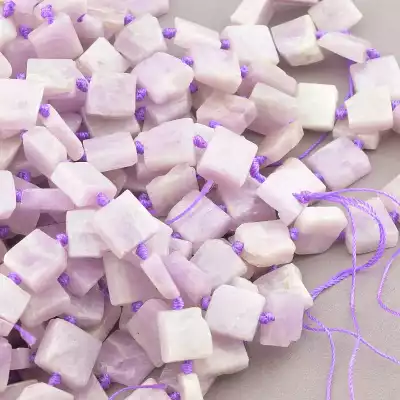 🏷️️ Намистини Кунцит 41 см на нитці (натуральне каміння, без застібки) F-84391