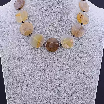 🏷️️ Намисто Агат 47 см F-84510