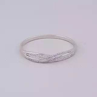 Браслет шарнірний Xuping Фіаніт 17 см (родій)