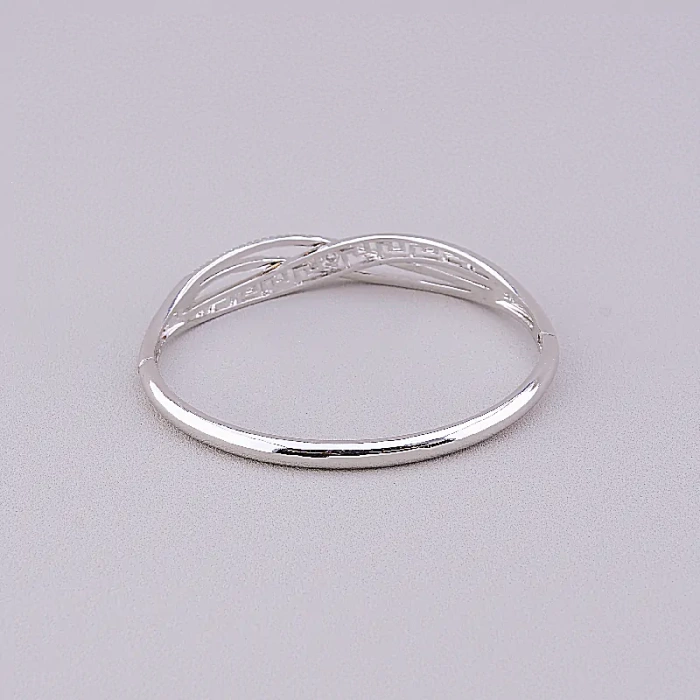 🏷️️ Браслет шарнірний Xuping Фіаніт 17 см (родій) ss_65576