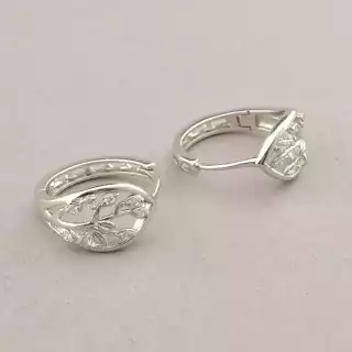 Сережки конго Xuping Фіаніт (родій)