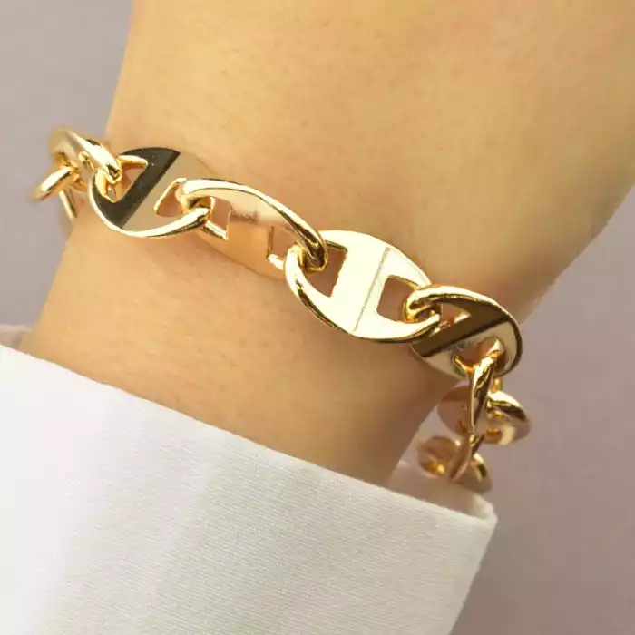 🏷️️ Браслет з карабіном Xuping (позолота 18к) ss_54582