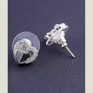 Сережки пусети Big Dipper Фіаніт (родій)