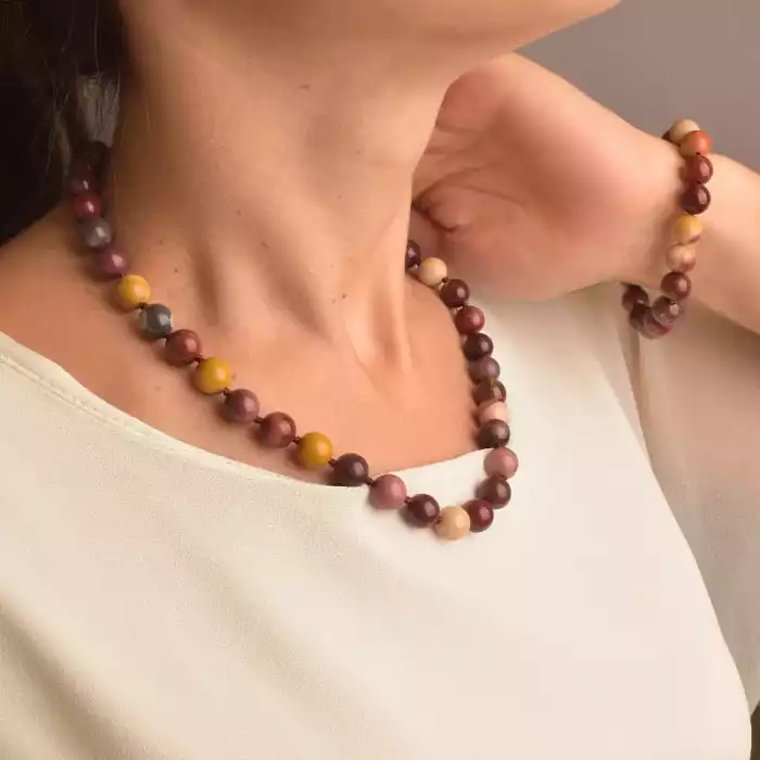 🏷️️ Намисто + Браслет Яшма 45 см ss_67391