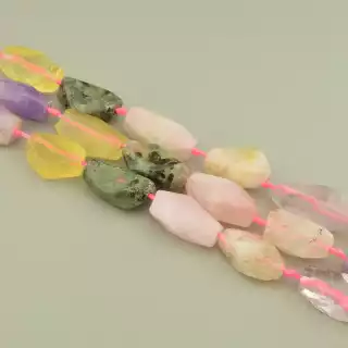 Намистини Самоцвіти 43 см. на нитці (натуральне каміння, без застібки)