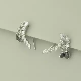 Сережки петельки Xuping Фіаніт (родій)