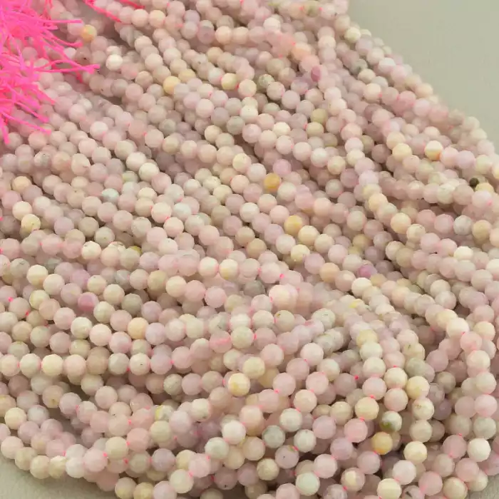 🏷️️ Намистини Морганіт 39 см. 4,5мм. на нитці (натуральне каміння, без застібки) ss_103638